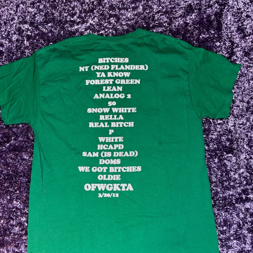 Vibrant Green Short Sleeve Tee with Bold Back Design